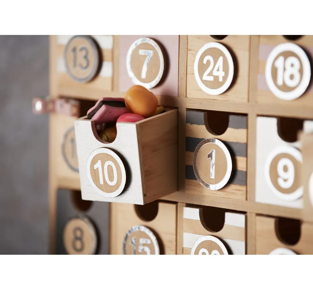 VBS Décopatch|Brandmalerei>Mini-Kommode / Adventskalender mit 24 Schüben