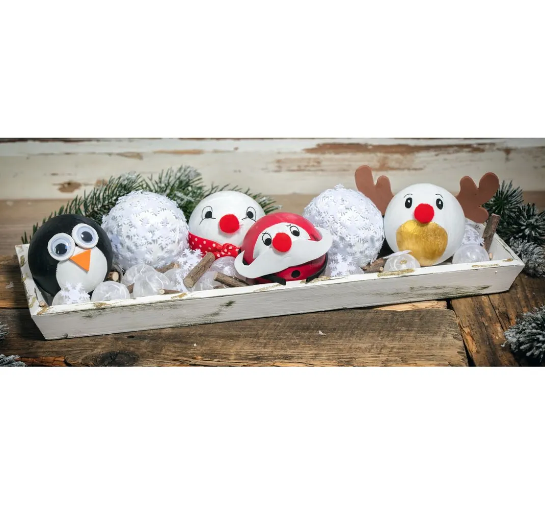 Kinder VBS Holz|Decoupage>Pappmaché Kugel, 6 Stück