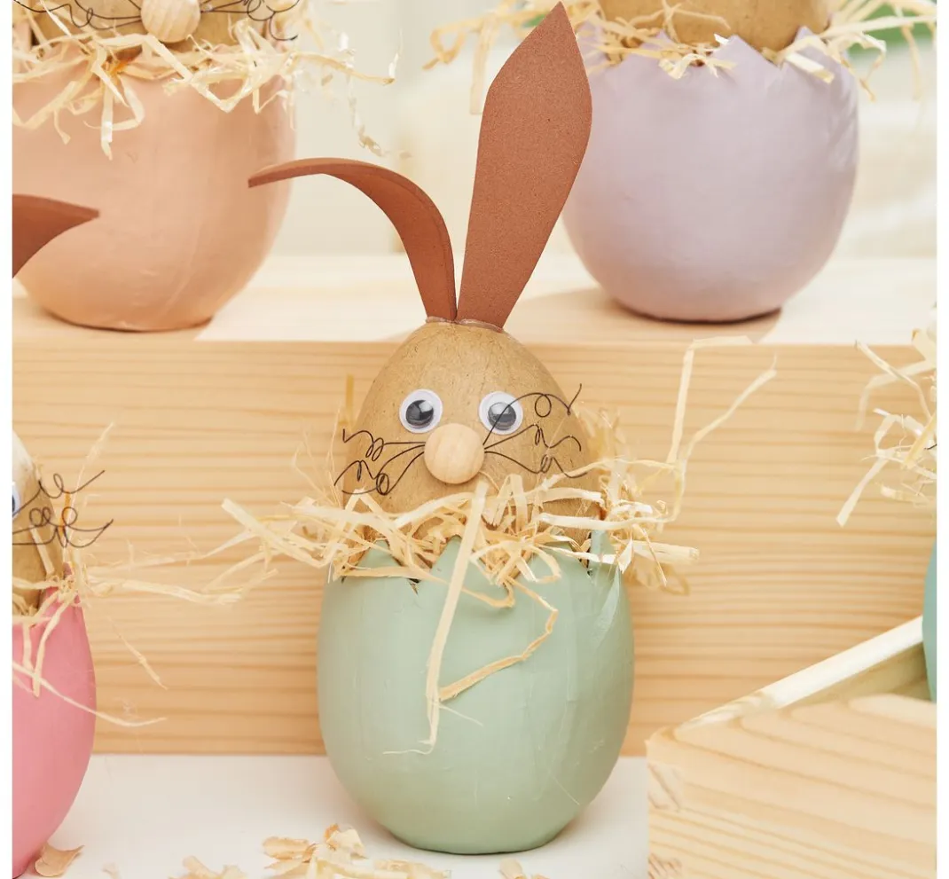 Kinder VBS Holz|Holz, Mdf & Pappmaché>Pappmaché-Eier, 10 Stück
