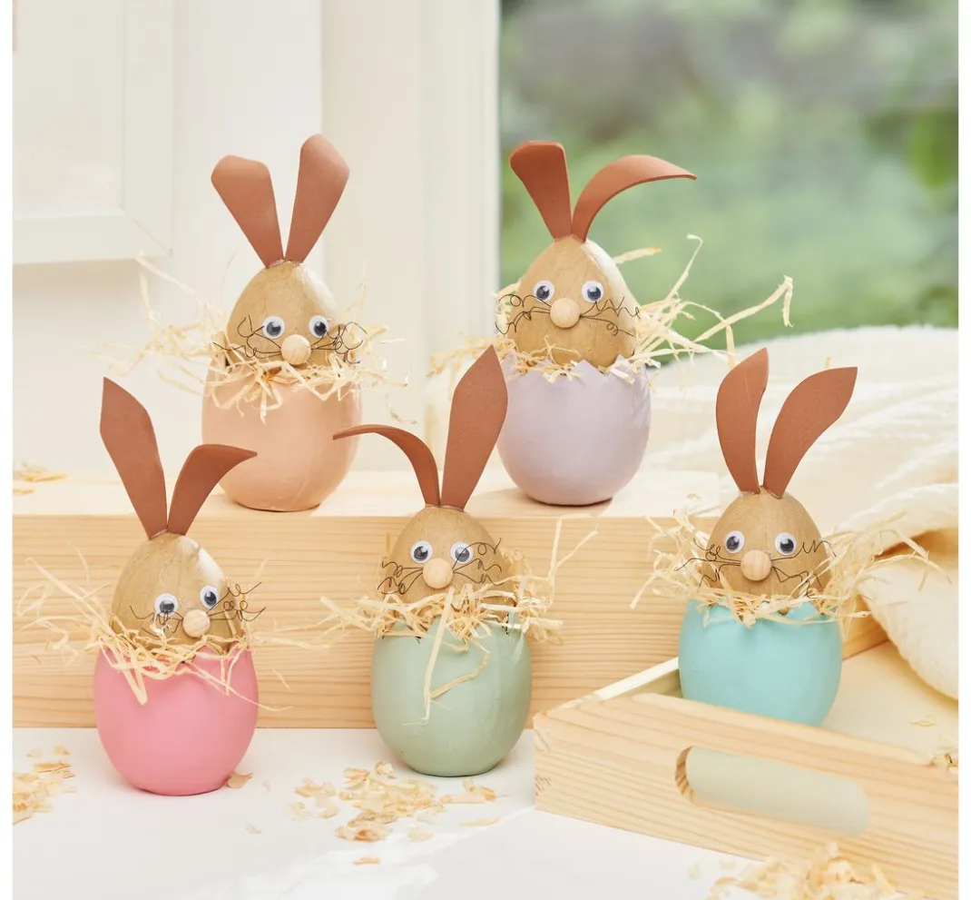 Kinder VBS Holz|Holz, Mdf & Pappmaché>Pappmaché-Eier, 10 Stück
