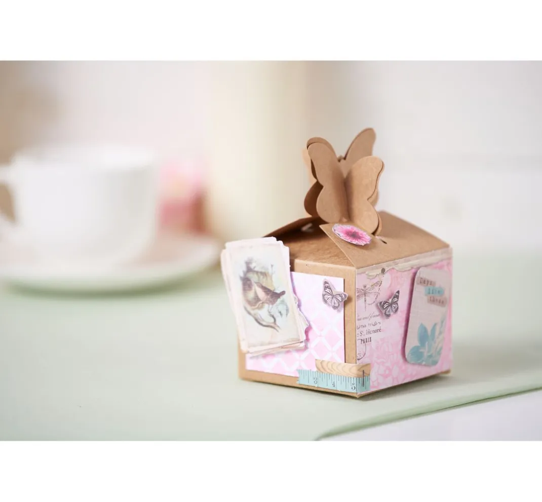 VBS Schachteln & Boxen|Schachteln>Pappschachtel "Schmetterling", 4 Stück