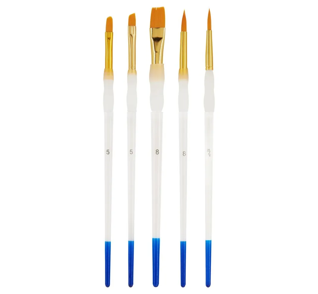 VBS Seidenmalerei|Pinsel>Pinselset mit Softgriff, 5er-Set