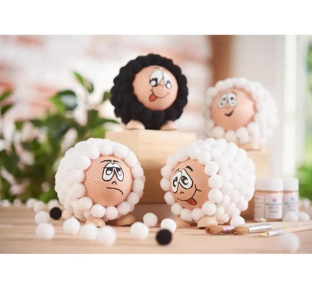 Kinder VBS Pompons|Bastelzubehör>Pompons, 15 mm, 60 Stück