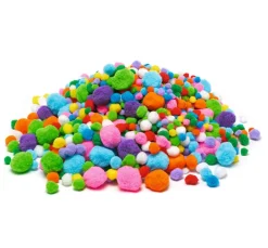 Kinder VBS XXL Pompons|Bastelzubehör>VBS Pompons "Farben & Größen Mix", 1.000 Stück