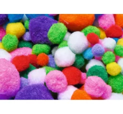 Kinder VBS XXL Pompons|Bastelzubehör>VBS Pompons "Farben & Größen Mix", 1.000 Stück
