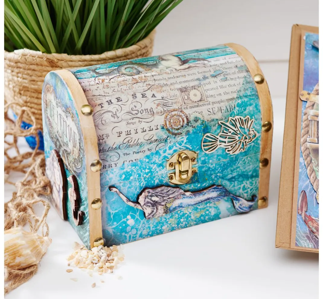 VBS Serviettentechnik|Decoupage>Runddeckeltruhe m. Beschlag