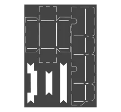 VBS Schachtel- & Dekoschablonen|Schablonen>Schablonen-Set "Schachteln mit Schleife"