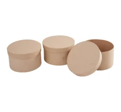Kinder VBS Holz|Decoupage>Schachtel "Rund", 3 Stück
