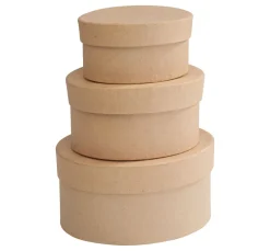 VBS Schachteln & Boxen|Schachteln>Schachteln „Oval“, 3er-Set