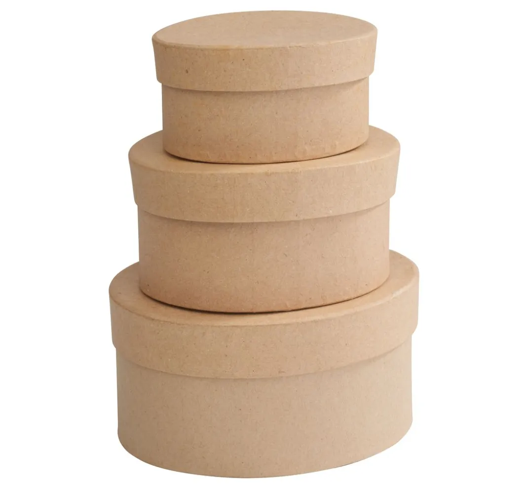 VBS Schachteln & Boxen|Schachteln>Schachteln „Oval“, 3er-Set