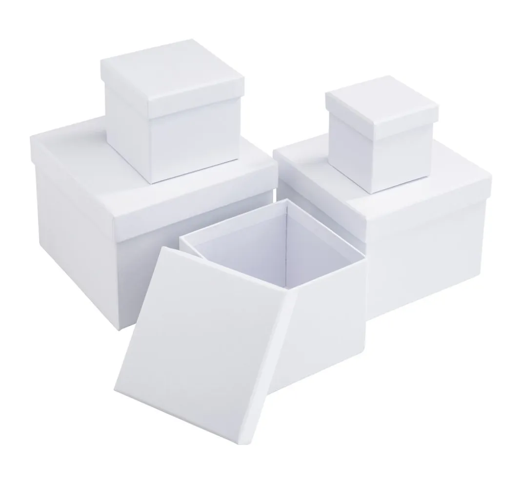 Kinder VBS Papier|Schachteln & Boxen>Schachteln "Quadrat", 5er-Set