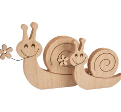 VBS Dekofiguren & -Objekte|Holz, Mdf & Pappmaché>Schnecken "Sunny und Flower"