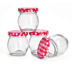 VBS Naturkosmetik|Glasgravur>Schraubgläser "Bauchig", 4 Stück