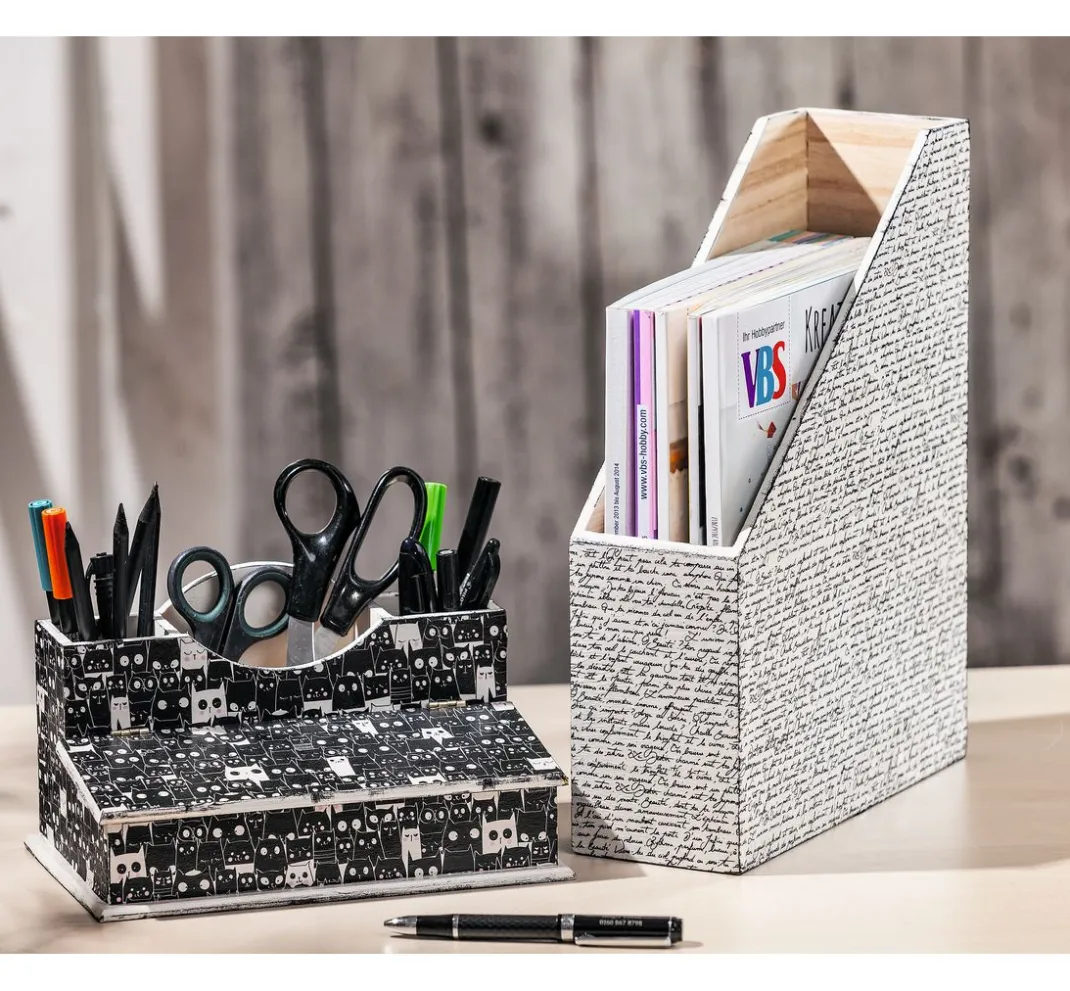 VBS Serviettentechnik|Decoupage>Schreibtisch-Organizer