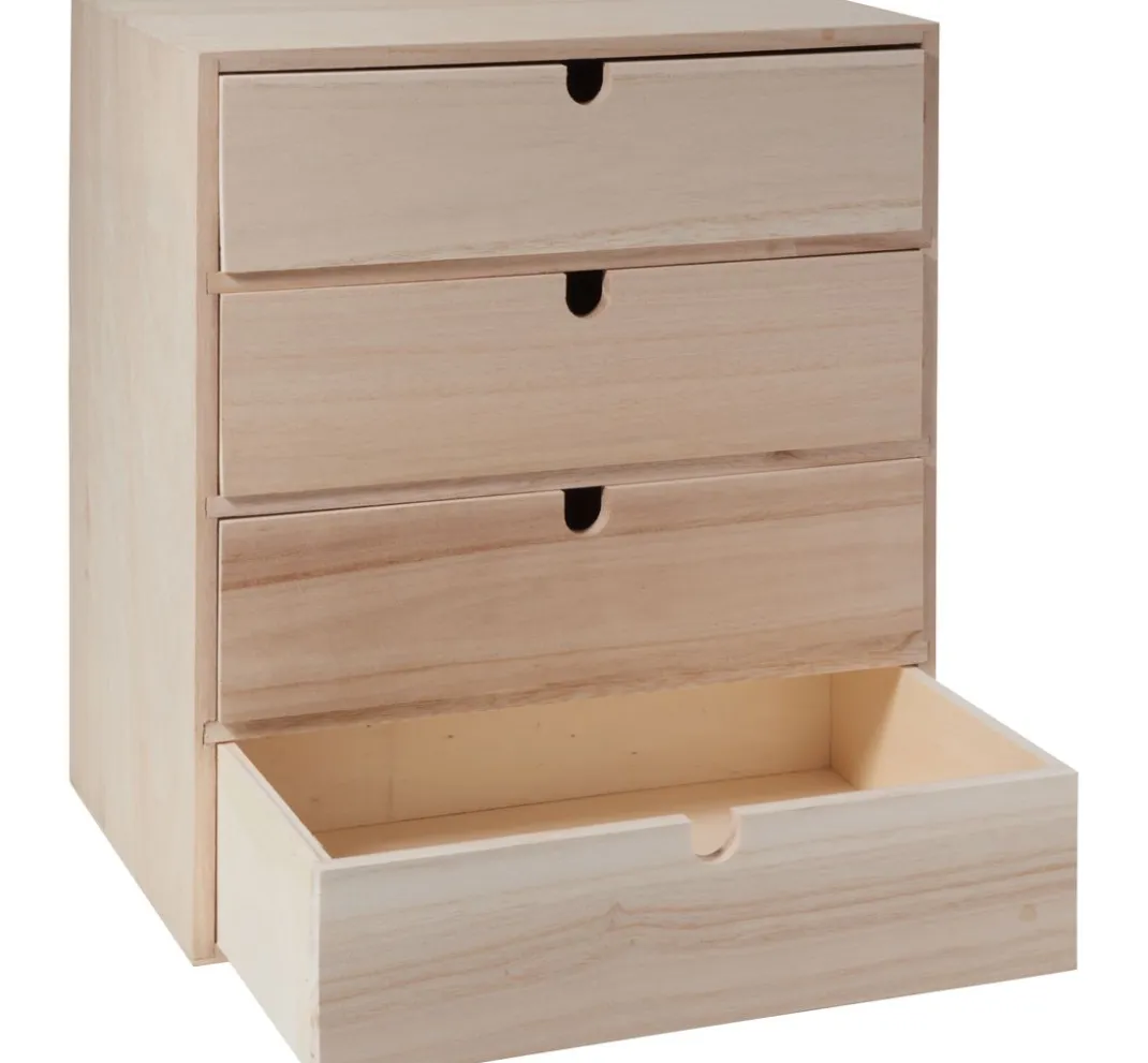 VBS Serviettentechnik|Décopatch>Schubladenbox mit 4 Schubladen