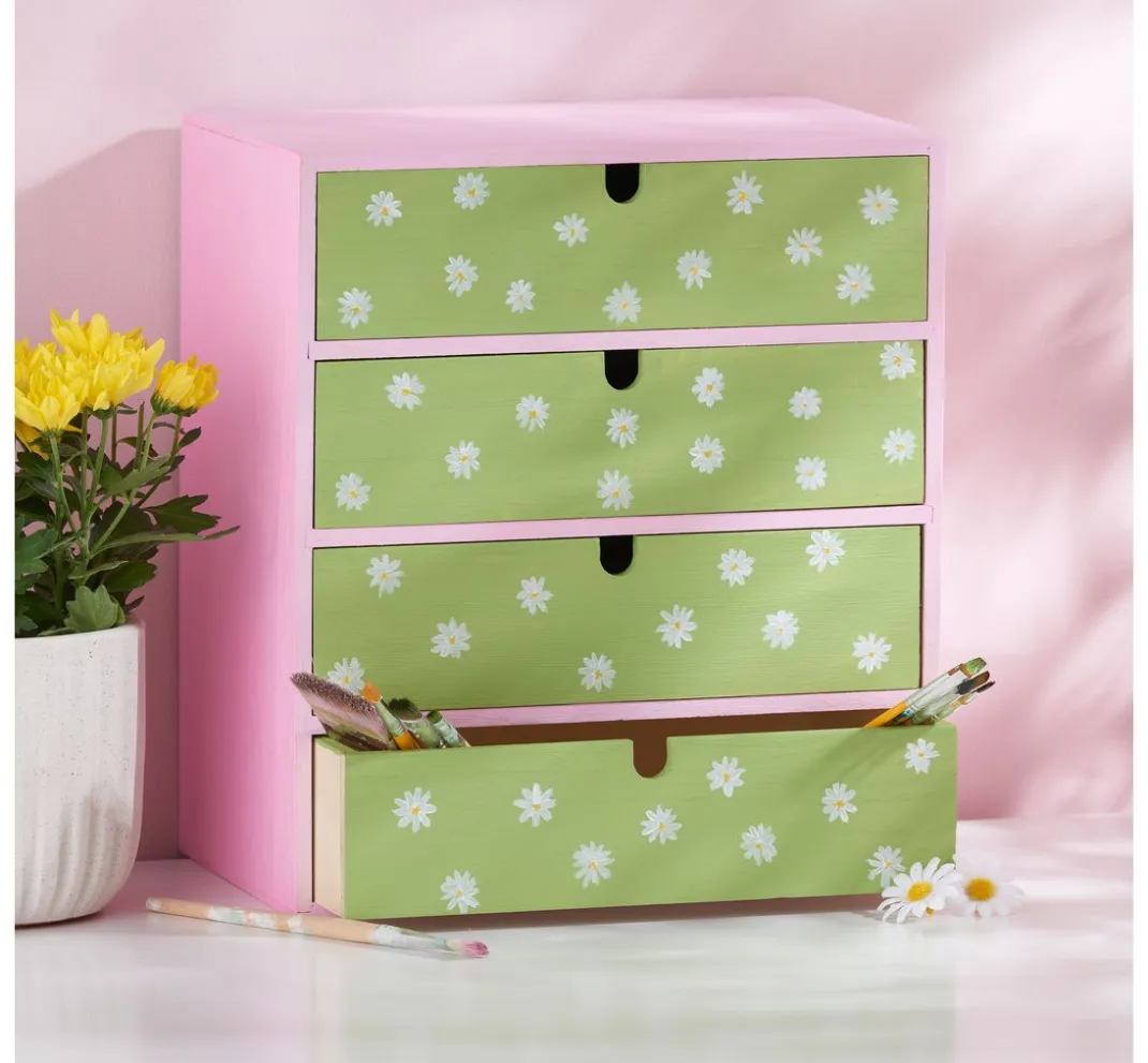 VBS Serviettentechnik|Décopatch>Schubladenbox mit 4 Schubladen