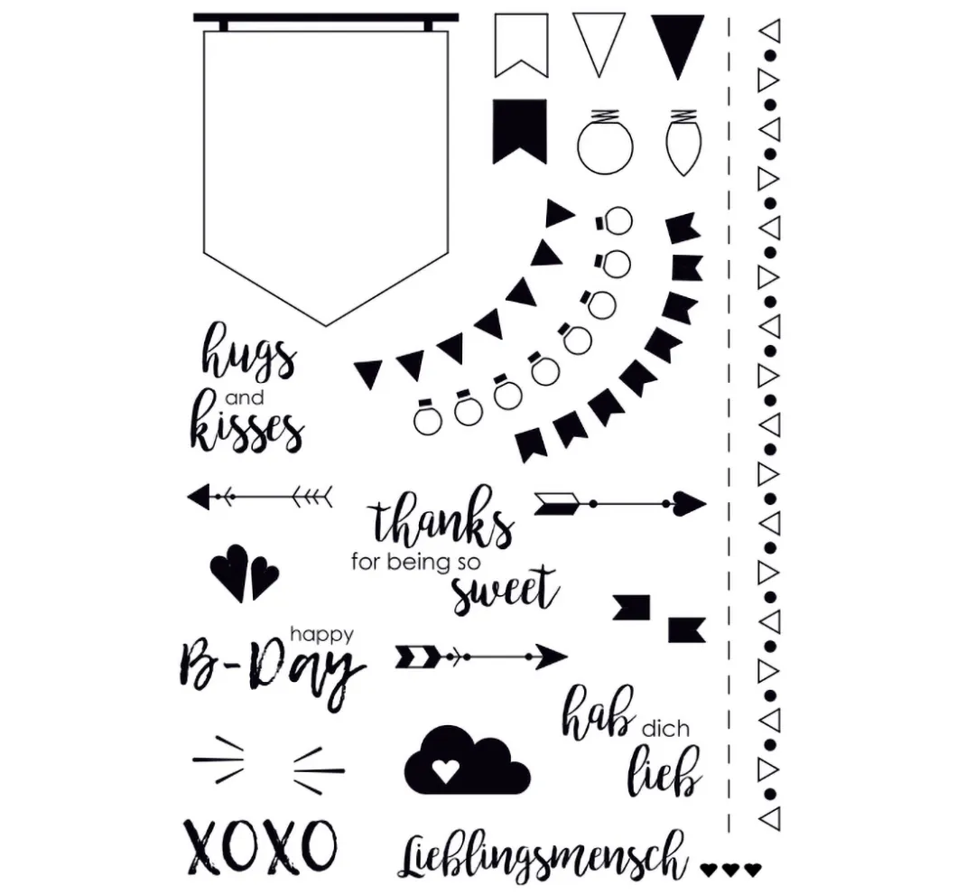 VBS Scrapbooking|Kartengestaltung>Silikonstempel "Hugs and kisses"