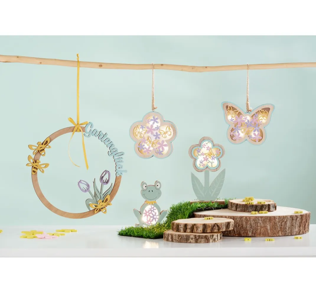 VBS Dekofiguren & -Objekte|Holz, Mdf & Pappmaché>Standblume mit LED