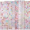 VBS XXL Sticker & Klebebänder|Applikationen & Labels>VBS Strassstein-Sticker "Bunt gemixt", 8 Karten