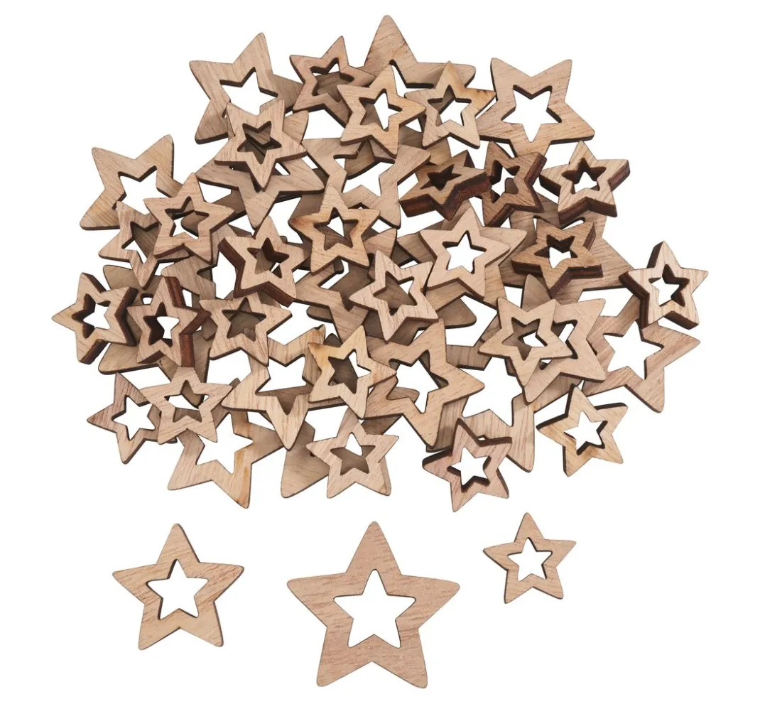 VBS Streuteile|Holz, Mdf & Pappmaché>Streuteile "Sterne-Mix"