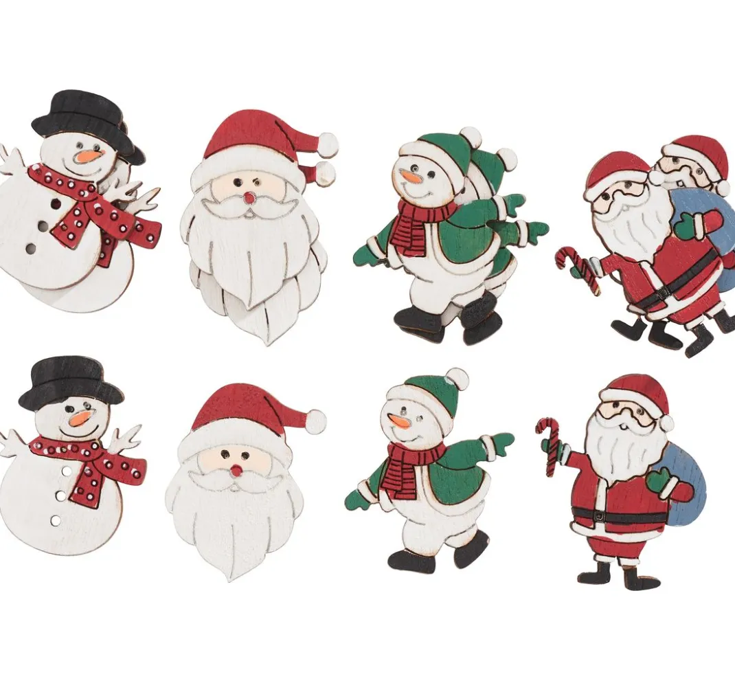 VBS Streuteile|Dekoelemente>Streuteile-Mix "Santa und Schneemann"
