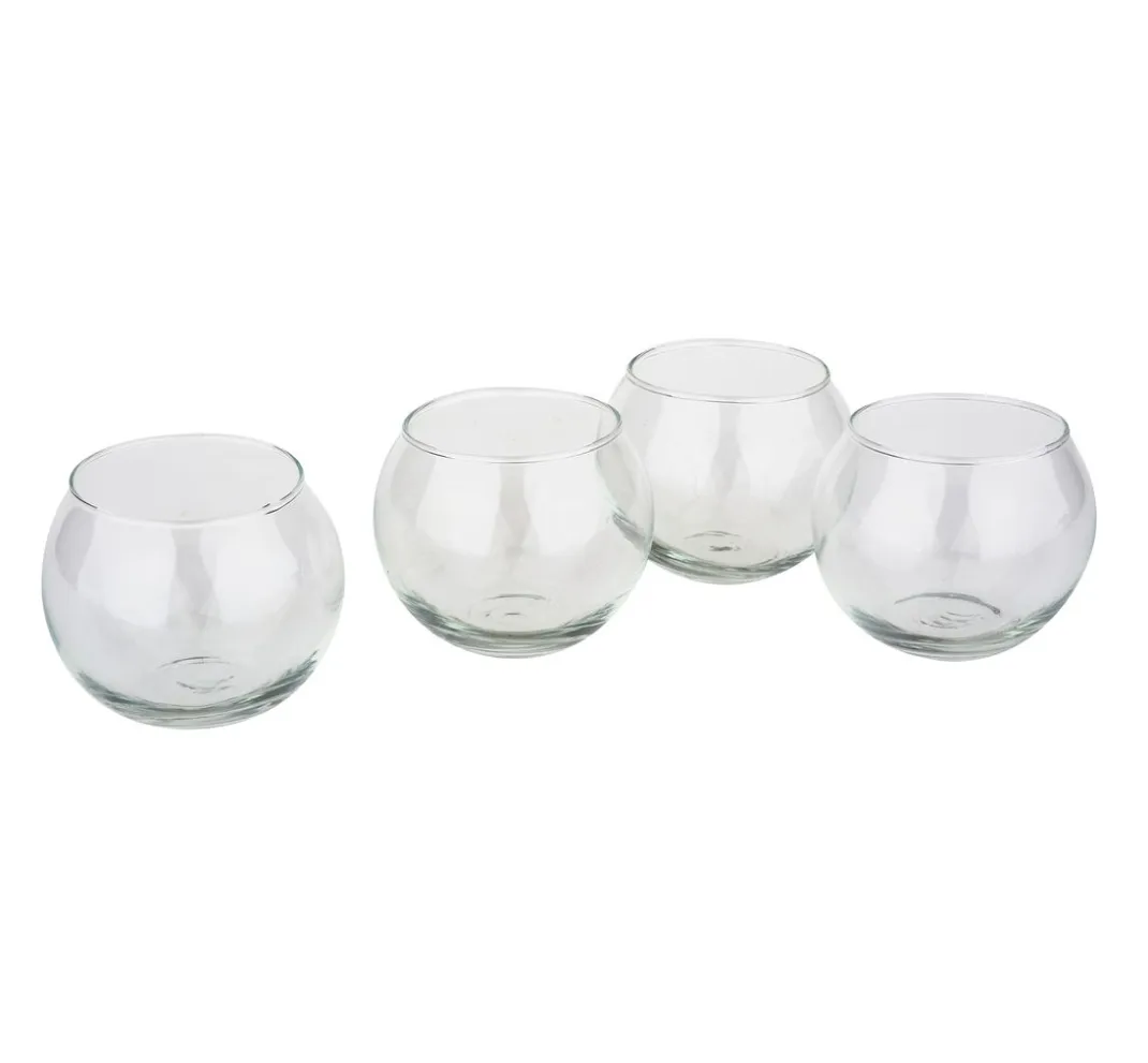 VBS Glasgravur|Glas- & Porzellanmalerei>Teelichtglas "Bowl", Ø 6,7 cm, 4 Stück