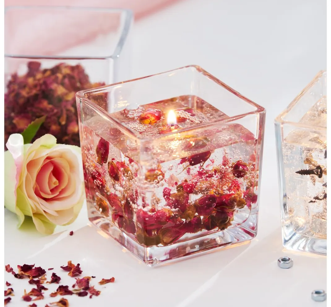 VBS Glasgravur|Glas- & Porzellanmalerei>Teelichtgläser "Cube", 4 Stück