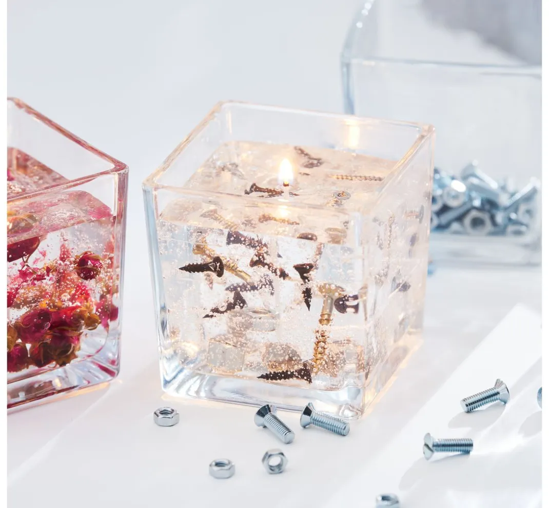 VBS Glasgravur|Glas- & Porzellanmalerei>Teelichtgläser "Cube", 4 Stück