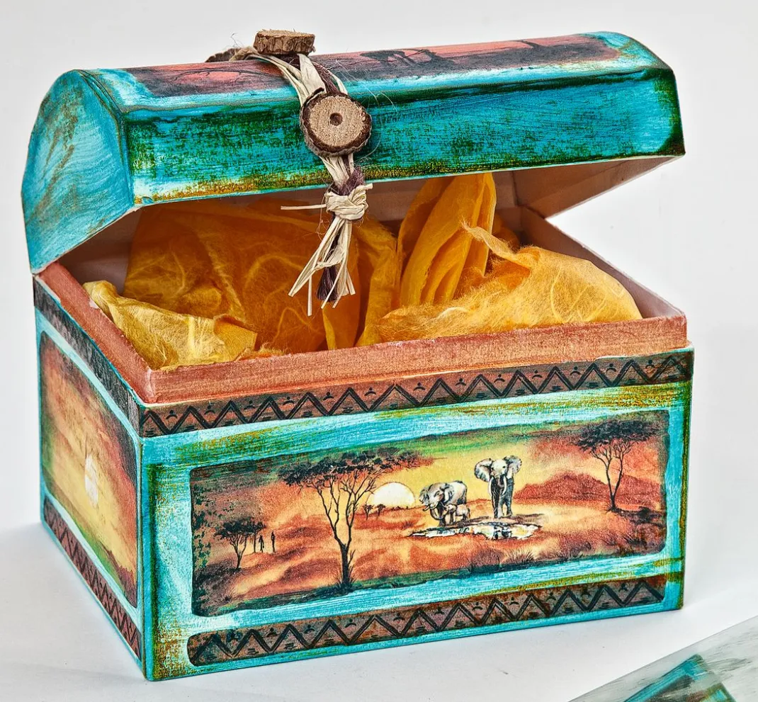 VBS Serviettentechnik|Decoupage>Truhen, 2er-Set, aus weißem Karton
