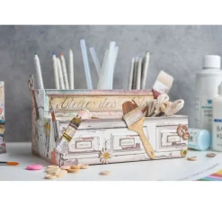 VBS Serviettentechnik|Decoupage>Utensilienbox mit 6 Fächern