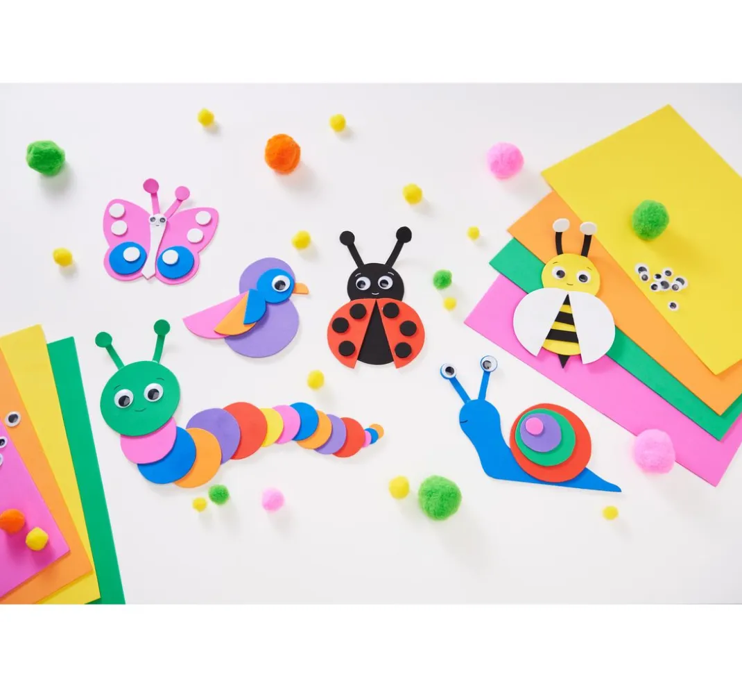Kinder VBS Wackel- & Tieraugen|Bastelzubehör>Wackelaugen zum Aufkleben "Mix", 100 Stück