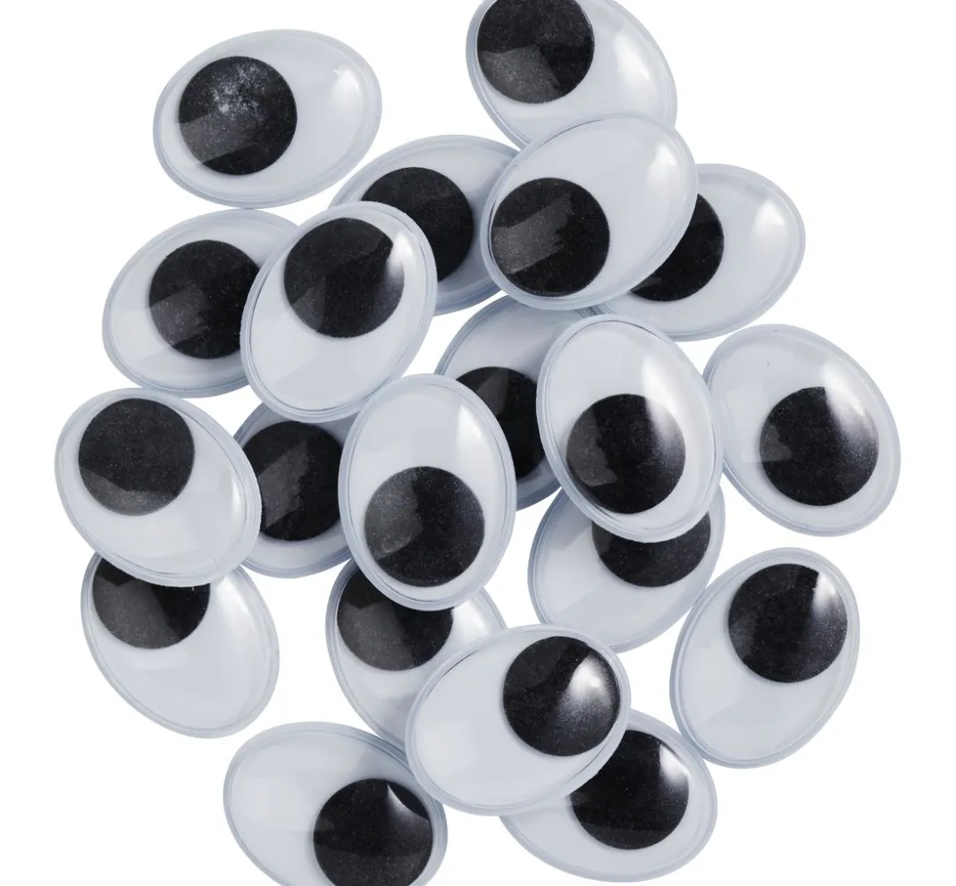 Kinder VBS Wackel- & Tieraugen|Bastelzubehör>Wackelaugen zum Aufkleben "Oval", 20 mm, 20 Stück