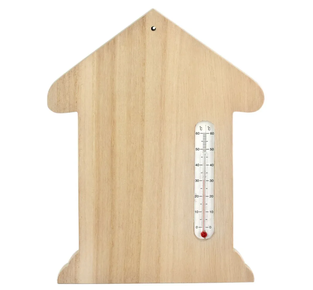 VBS Brandmalerei|Serviettentechnik>Wandthermometer "Haus"