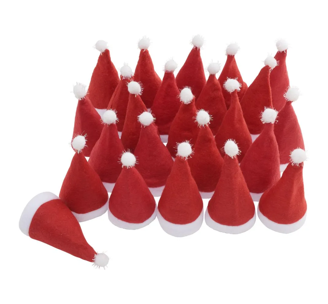 VBS XXL Bastelzubehör>VBS Weihnachtsmützen für 5 cm Kopfdurchmesser, 24 Stück