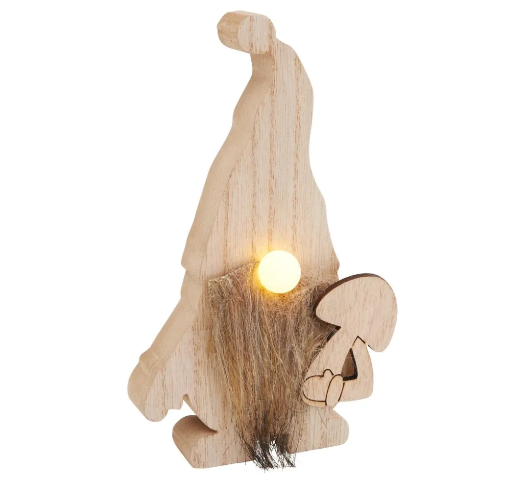 VBS Holz, Mdf & Pappmaché>Wichtel mit LED Nase, 3-tlg.