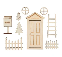 VBS Miniaturen|Holz, Mdf & Pappmaché>Wichteltür-Set "Post"