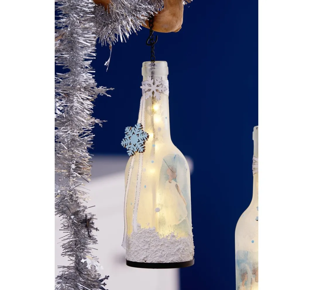 VBS Decoupage|Glasgravur>Windlicht "Flasche", Höhe 29 cm