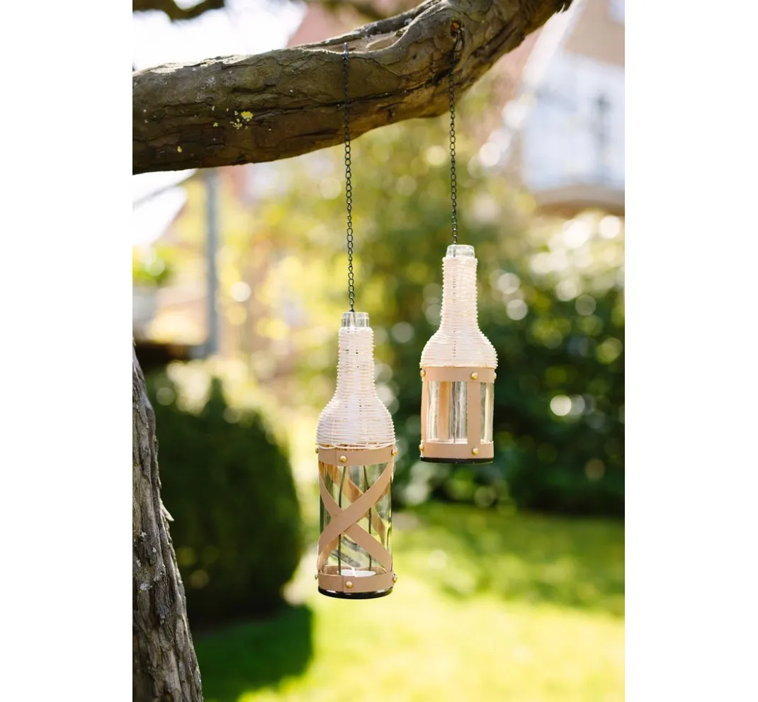 VBS Glasgravur|Glas- & Porzellanmalerei>Windlicht "Flasche", Höhe 22 cm