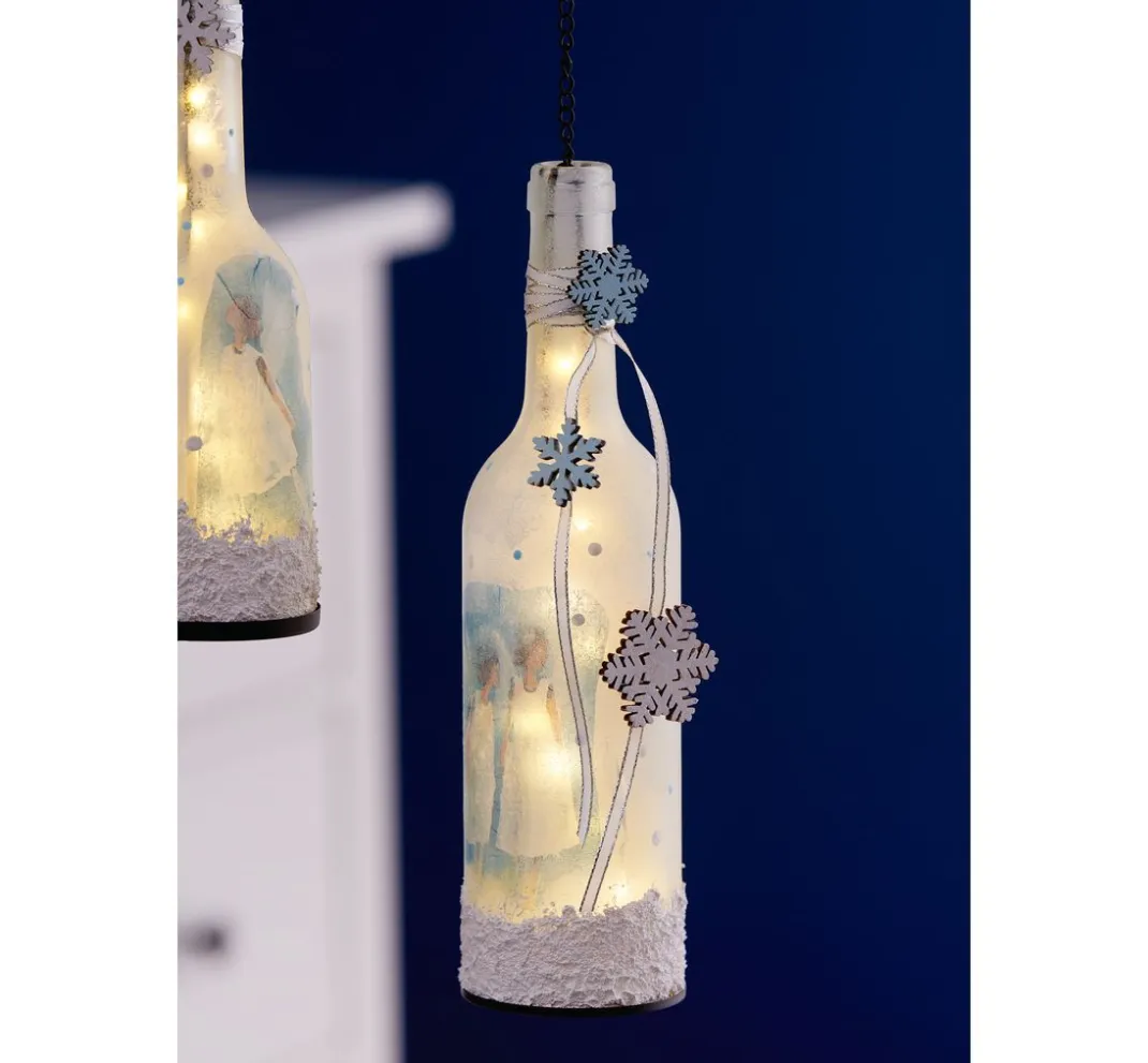 VBS Glasgravur|Glas- & Porzellanmalerei>Windlicht "Flasche", Höhe 22 cm