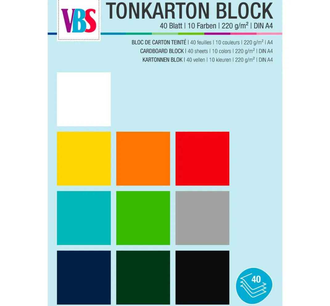 Kinder VBS XXL Papier|Tonpapier & Fotokarton>Tonkarton-Block