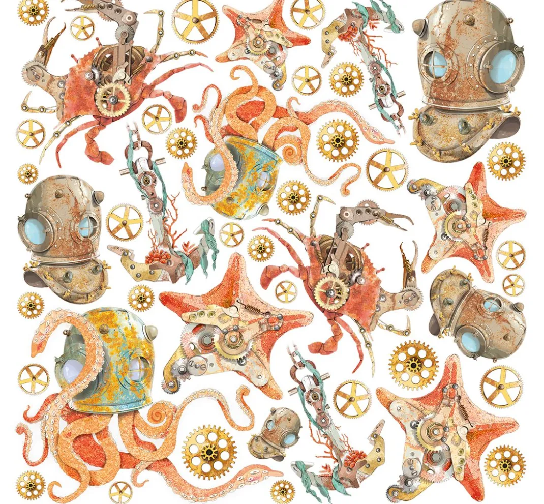 Ciao Bella Transparentpapier|Dekoelemente>Vellum Paper "Coral Reef"