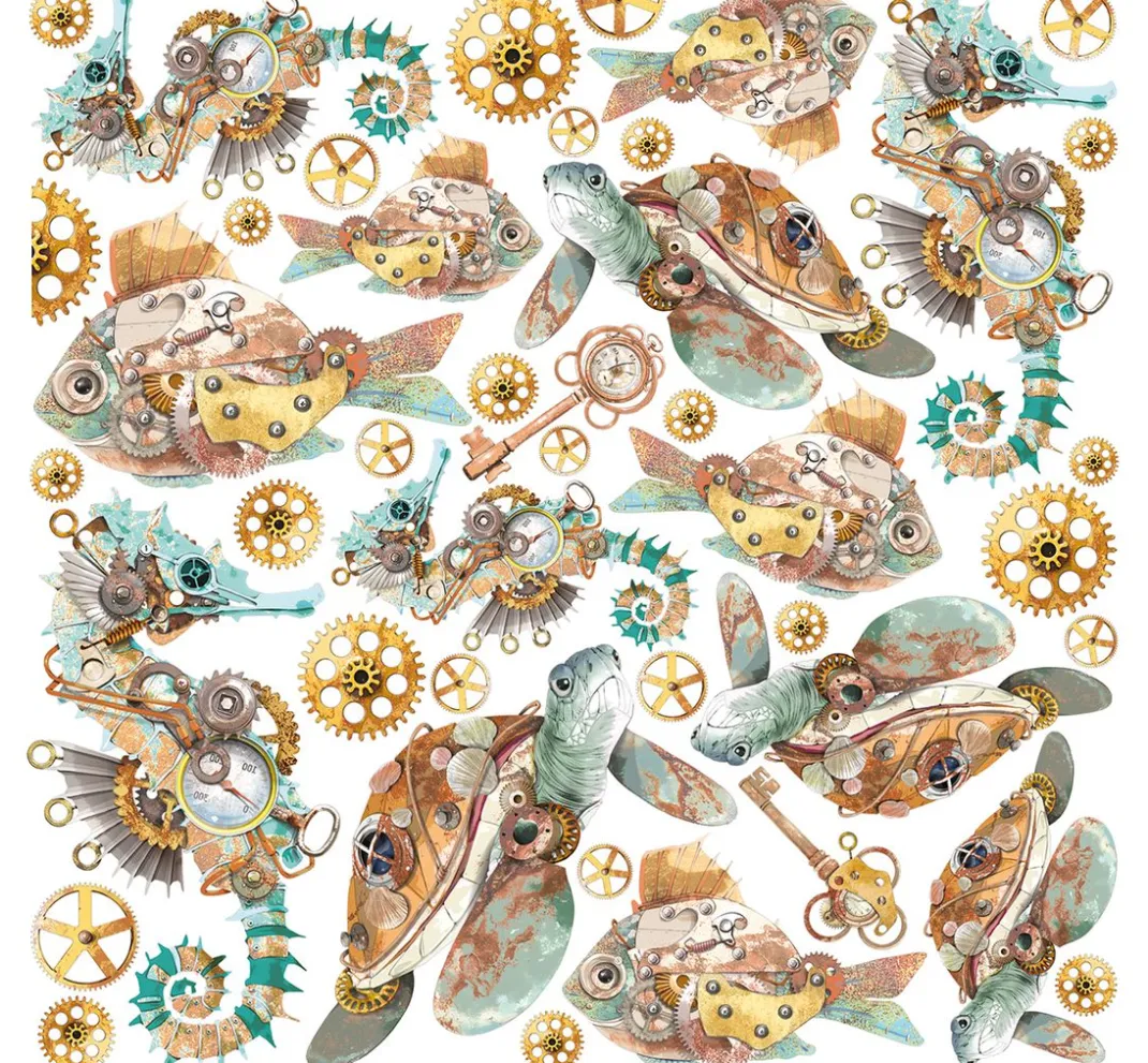 Ciao Bella Transparentpapier|Dekoelemente>Vellum Paper "Coral Reef"