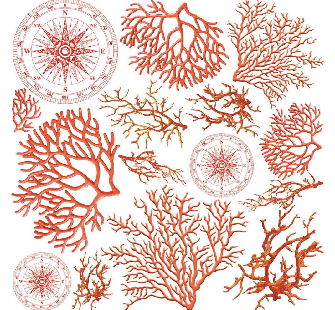 Ciao Bella Transparentpapier|Dekoelemente>Vellum Paper "Coral Reef"