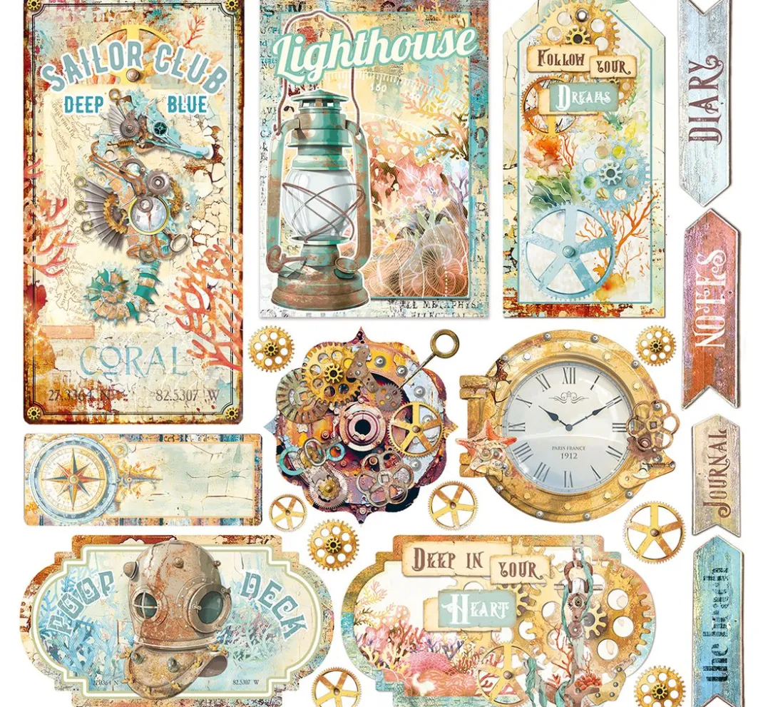 Ciao Bella Transparentpapier|Dekoelemente>Vellum Paper "Coral Reef"