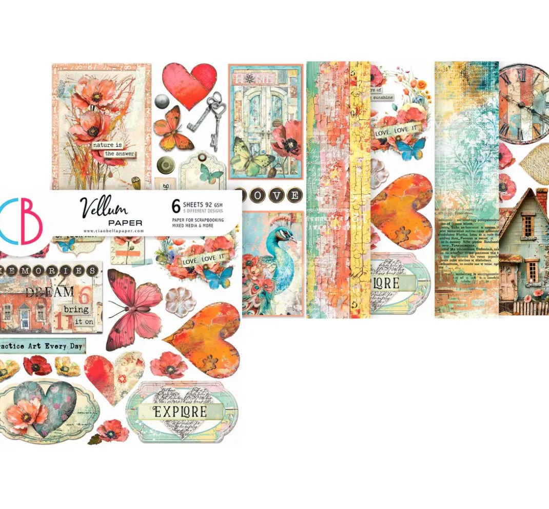 Ciao Bella Kartengestaltung|Scrapbooking>Vellum Paper "Majestic Dream"