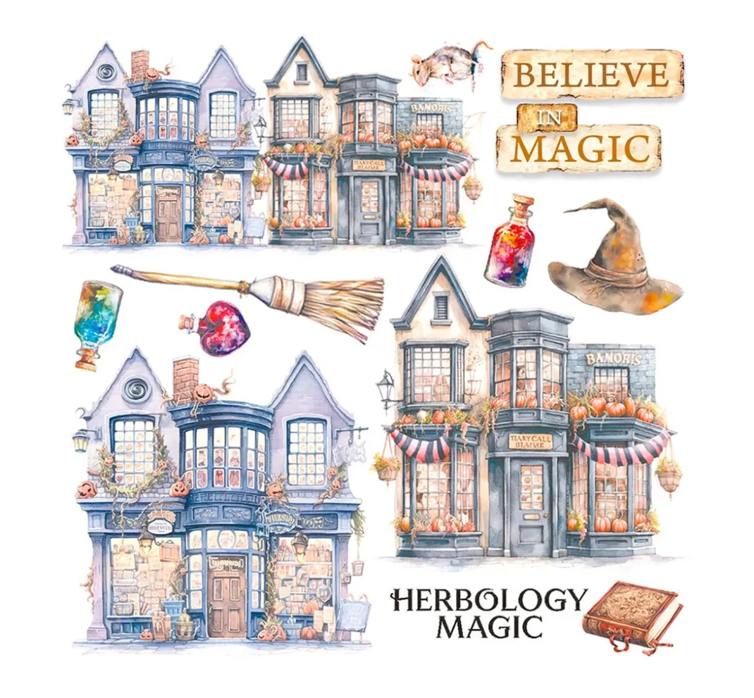 Ciao Bella Transparentpapier|Dekoelemente>Vellum Paper "Wizard Academy"