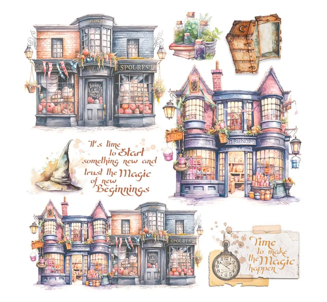 Ciao Bella Transparentpapier|Dekoelemente>Vellum Paper "Wizard Academy"