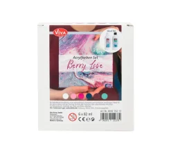 Viva Decor Pouring|Bastelfarbe>Acrylfarben-Set "Berry Love"