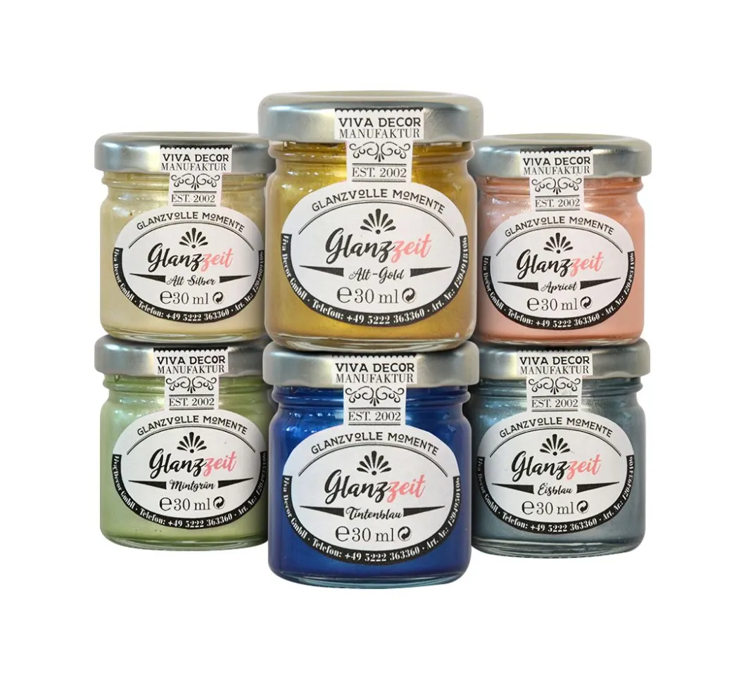 Viva Decor Farbsets|Effektfarbe>Glanzzeit "Glanzvolle Momente", 6er-Set