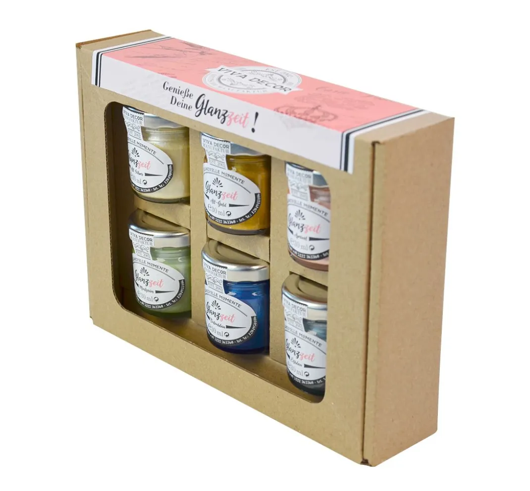 Viva Decor Farbsets|Effektfarbe>Glanzzeit "Glanzvolle Momente", 6er-Set